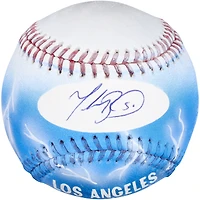 Ballon de baseball autographié par Mookie Betts des Los Angeles Dodgers - Illustration par Stadium Custom Kicks - #1 de l'édition limitée 1 - B717743