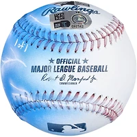 Ballon de baseball autographié par Mookie Betts des Los Angeles Dodgers - Illustration par Stadium Custom Kicks - #1 de l'édition limitée 1 - B717743
