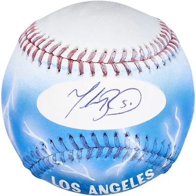 Ballon de baseball autographié par Mookie Betts des Los Angeles Dodgers - Illustration par Stadium Custom Kicks - #1 de l'édition limitée 1 - B717743