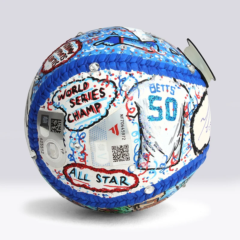 Mookie Betts Los Angeles Dodgers Autographed Baseball with Full Name Inscription - Art by Charles Fazzino - NF70445972
