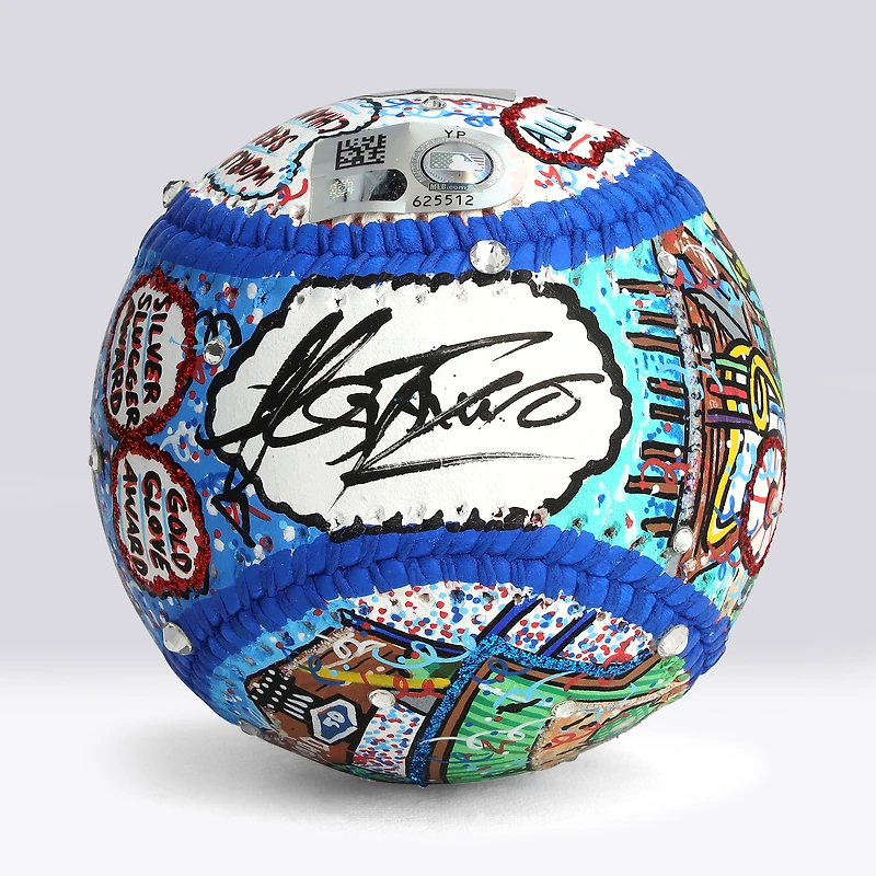 Mookie Betts Los Angeles Dodgers Autographed Baseball with Full Name Inscription - Art by Charles Fazzino - NF70445972