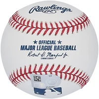 Ballon de baseball autographié par Mookie Betts des Dodgers de Los Angeles avec l'inscription « Here To Play »