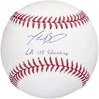 Baseball autographié par Mookie Betts des Los Angeles Dodgers avec l'inscription « LA It's Showtime »