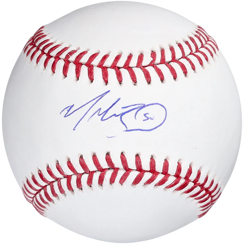 Ballon de baseball autographié par Mookie Betts des Dodgers de Los Angeles