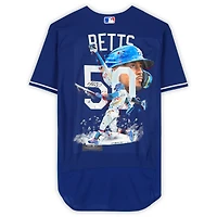 Maillot Nike bleu authentique dédicacé par Mookie Betts des Los Angeles Dodgers - Illustration de David Arrigo - Édition limitée n°1 sur 1 - WN55914271