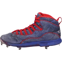 Mookie Betts Los Angeles Dodgers Autographed Game-Used Blue and Red Cleats from the 2021 MLB Season