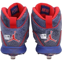 Mookie Betts - Chaussures à crampons bleues et rouges autographiées par les Dodgers de Los Angeles lors de la saison 2021 de la MLB