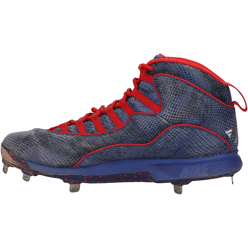 Mookie Betts, chaussures de sport Royal Jordan Brand dédicacées par les Dodgers de Los Angeles lors du match contre les Marlins de Miami le 7 juillet 2021 : 1-5, HR, RBI