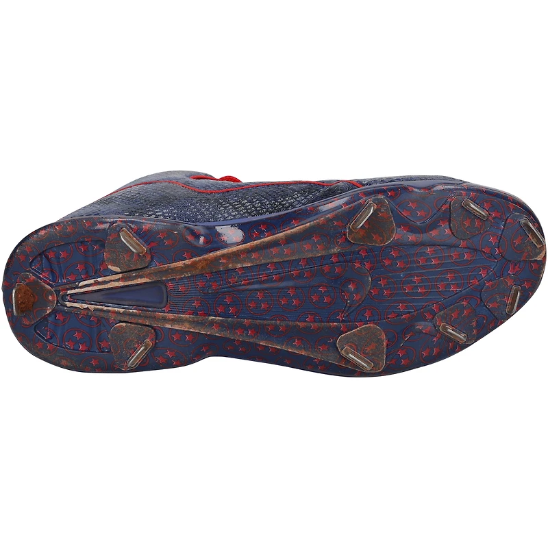 Mookie Betts, chaussures de sport Royal Jordan Brand dédicacées par les Dodgers de Los Angeles lors du match contre les Marlins de Miami le 7 juillet 2021 : 1-5, HR, RBI