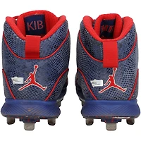 Mookie Betts, chaussures de sport Royal Jordan Brand dédicacées par les Dodgers de Los Angeles lors du match contre les Marlins de Miami le 7 juillet 2021 : 1-5, HR, RBI