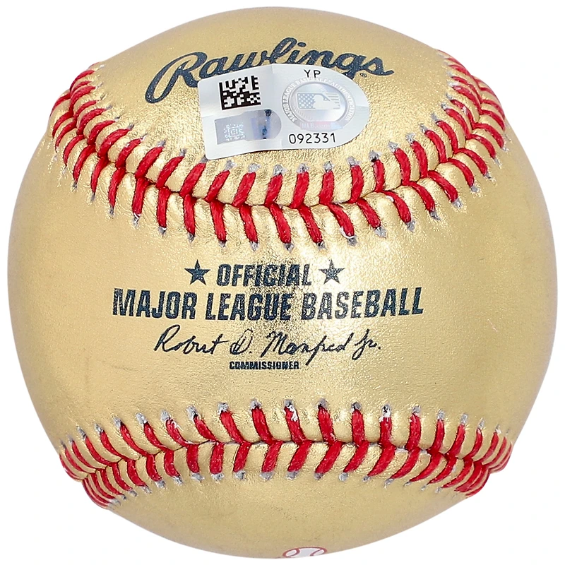 Mookie Betts Los Angeles Dodgers Autographed Gold Leather Baseball