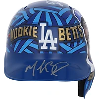 Casque miniature autographié par Mookie Betts des Los Angeles Dodgers - Illustration de Mike Floyd - Édition limitée n°1 sur 5