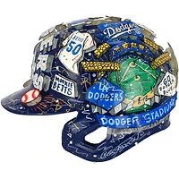 Casque de frappeur Rawlings Mach Pro autographié par Mookie Betts des Los Angeles Dodgers - Illustration de Charles Fazzino - XP14012985