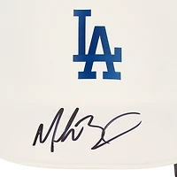 Casque de frappeur miniature Rawlings blanc mat autographié par Mookie Betts des Dodgers de Los Angeles