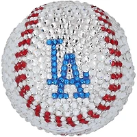 Balle de baseball en cristal Swarovski autographiée par Mookie Betts des Dodgers de Los Angeles – Illustration par Rock On Sports