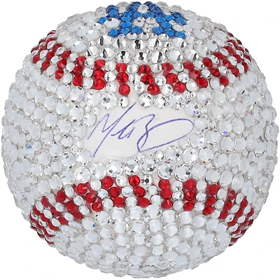 Balle de baseball en cristal Swarovski autographiée par Mookie Betts des Dodgers de Los Angeles – Illustration par Rock On Sports