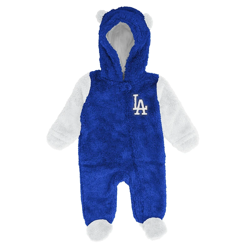Newborn & Infant Outerstuff Royal Los Angeles Dodgers Stay Napping Fleece Bunting Full-Zip Sleeper