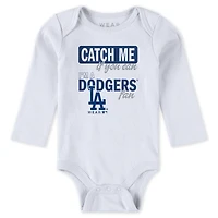Newborn & Infant WEAR by Erin Andrews Heather Gray/White/Royal Los Angeles Dodgers Three-Piece Turn Me Around Bodysuits Pants Set