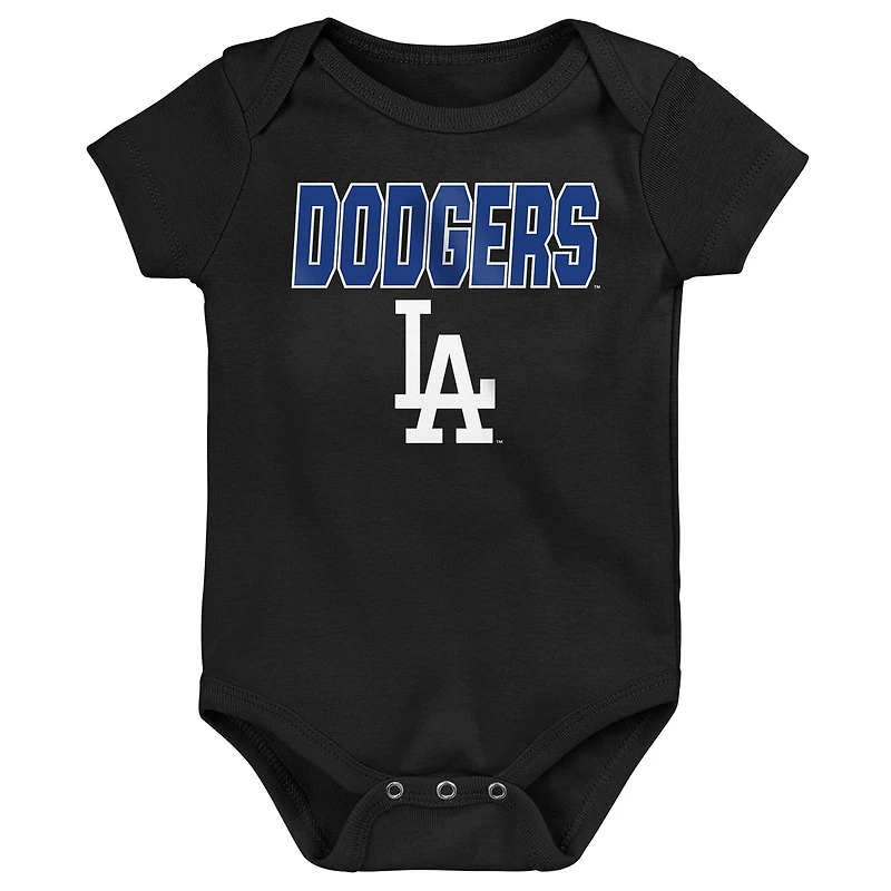 Newborn Outerstuff Los Angeles Dodgers Home Plate 3-Piece Creeper Set