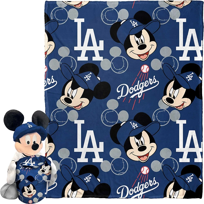 Northwest x Disney Los Angeles Dodgers Mickey Hugger Pillow & Silk Touch Throw Set