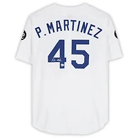 Maillot authentique Mitchell & Ness blanc autographié de Pedro Martinez, des Dodgers de Los Angeles (1993)