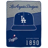 Couverture Pegasus Los Angeles Dodgers 60" x 80" à rayures sur le chapeau