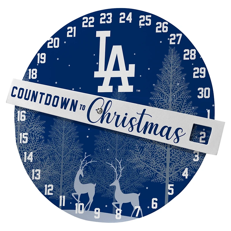 Pegasus Los Angeles Dodgers Compte à rebours jusqu'au panneau mural de Noël