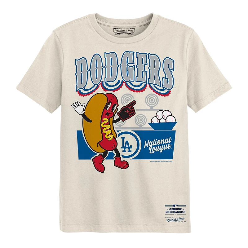 Preschool Mitchell & Ness  Cream Los Angeles Dodgers Step Back Up T-Shirt