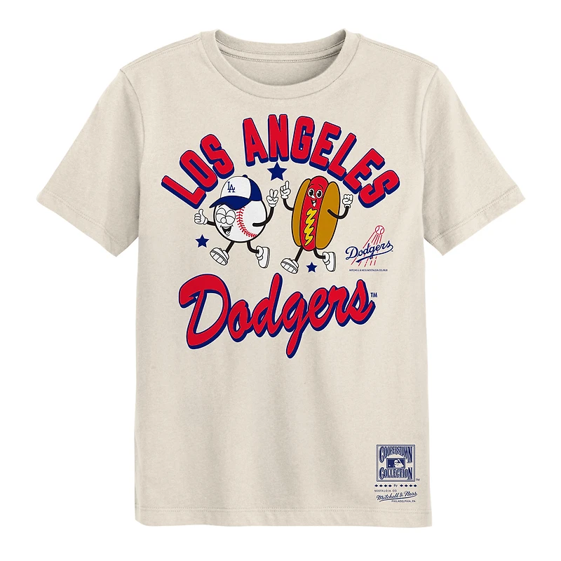 Preschool Mitchell & Ness Natural Los Angeles Dodgers Snack T-Shirt