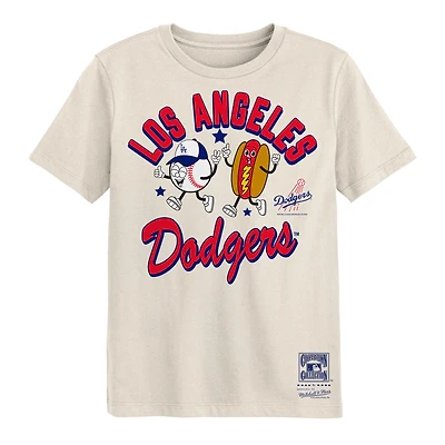 Preschool Mitchell & Ness Natural Los Angeles Dodgers Snack T-Shirt
