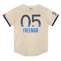 Maillot de joueur Nike Freddie Freeman crème Los Angeles Dodgers 2024 City Connect Limited pour enfants d'âge préscolaire