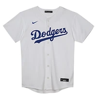 Maillot Nike Shohei Ohtani blanc pour enfant d'âge préscolaire, réplique à domicile des Dodgers de Los Angeles