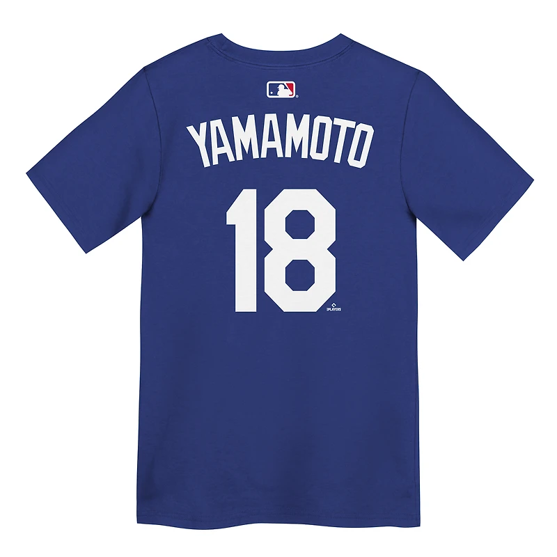 Preschool Yoshinobu Yamamoto Rush Blue Los Angeles Dodgers Name & Number T-Shirt