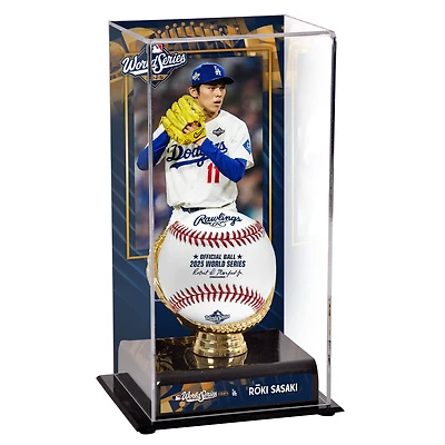 Vitrine sublimée avec image de Rōki Sasaki, Los Angeles Dodgers, champions des Séries mondiales 2025