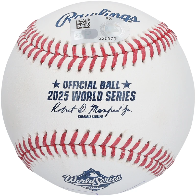 Roki Sasaki Los Angeles Dodgers Autographed 2025 World Series Logo Baseball