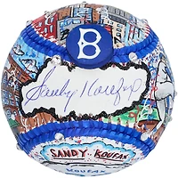 Balle de baseball autographiée par Sandy Koufax (Los Angeles Dodgers) - Peinte à la main par l'artiste Charles Fazzino - B423050