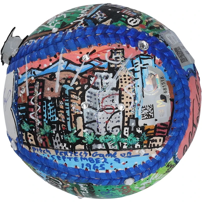 Sandy Koufax Los Angeles Dodgers Autographed Baseball with Art by Charles Fazzino - RG13340212