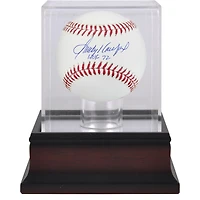 Sandy Koufax Los Angeles Dodgers Autographed Baseball with "HOF 72" Inscription and Mahogany Display Case