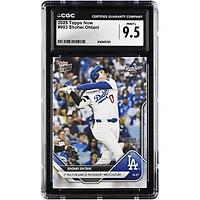 Carte Topps Now 2025 de Shohei Ohtani, Los Angeles Dodgers : 3e match à plusieurs circuits en séries éliminatoires, un exploit historique (n° 903), authentifiée CGC 9.5.