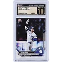 Shohei Ohtani Los Angeles Dodgers 2025 Topps Now Bobblehead Night Walk-Off HR Caps Record 8-0 Start #35 CGC Authentifié Pristine 10 Card