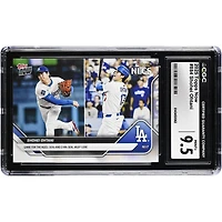 Shohei Ohtani, Los Angeles Dodgers, Topps Now 2025, Match de légende : 10 retraits sur prises et 3 circuits, Sceau MLB Lore n° 884, Authentifiée CGC 9.5