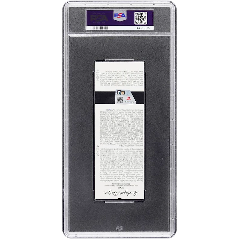 Shohei Ohtani Los Angeles Dodgers Autographed Passes Matsui for most HRs by Japanese-born MLB player PSA Authenticated 8/10 Ticket from April 21, 2024 with "176th Career HR" Inscription - Kanji Signature