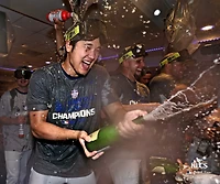 Shohei Ohtani Los Angeles Dodgers Unsigned 2024 NLCS Celebration Photograph