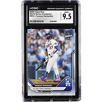 Carte de Teoscar Hernández, Los Angeles Dodgers, Topps Now 2025, Champions des Séries mondiales 2025, n° WS-3, authentifiée CGC 9.5