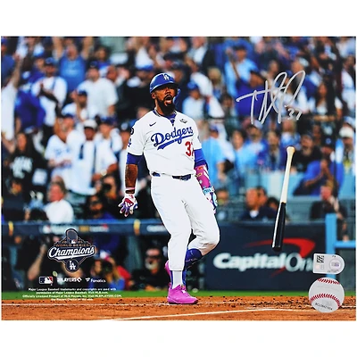 Photographie autographiée de Teoscar Hernández, champion des World Series 2025 des Dodgers de Los Angeles (8" x 10")