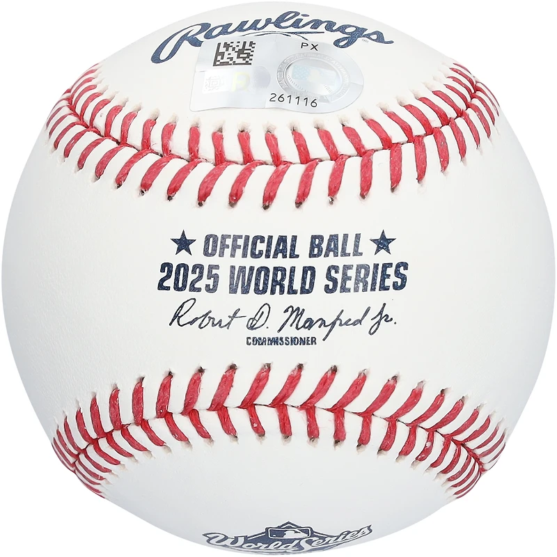 Teoscar Hernández Los Angeles Dodgers Autographed  2025 World Series Logo Baseball 
