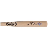 Batte de baseball Louisville Slugger autographiée par Teoscar Hernandez des Dodgers de Los Angeles avec l'inscription « 24 WS Champs »