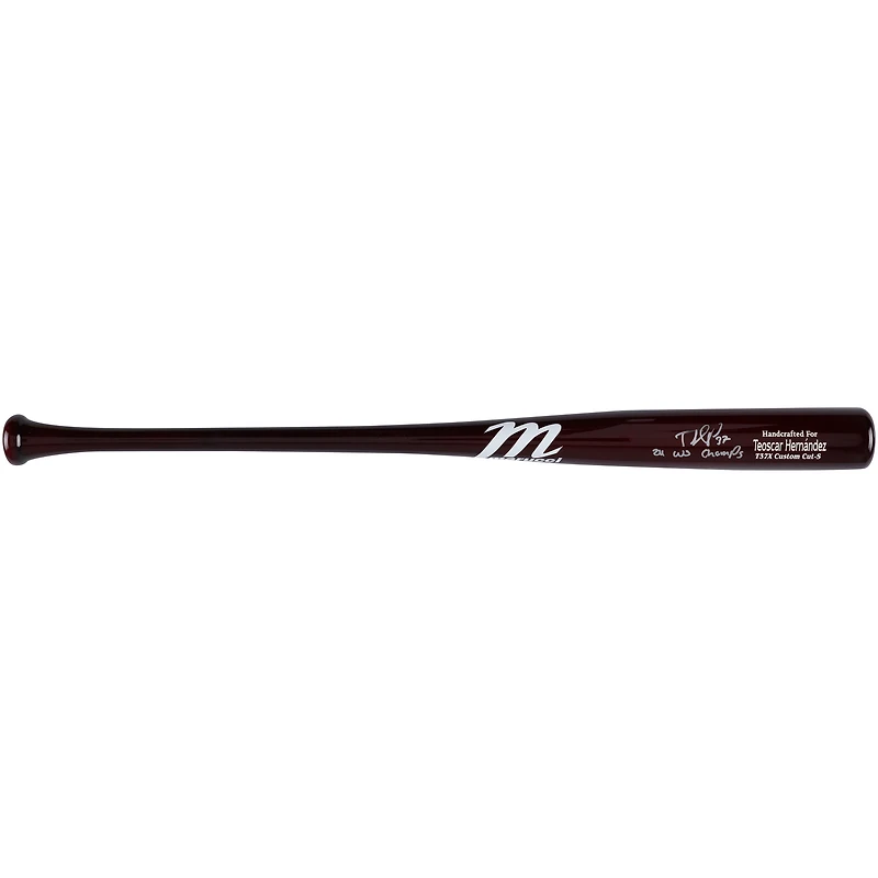 Teoscar Hernandez Los Angeles Dodgers Autographed Marucci Game Model Bat with "24 WS Champs" Inscription