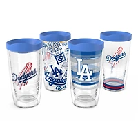 Tervis Los Angeles Dodgers paquet de quatre 16oz. Ensemble de gobelets classiques