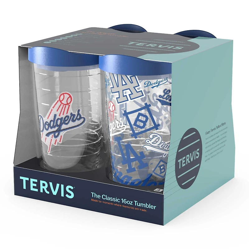 Tervis Los Angeles Dodgers paquet de quatre 16oz. Ensemble de gobelets classiques